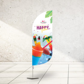 winder flaga reklamowa do granity slushy lody HAPPYice beach flag siorbet